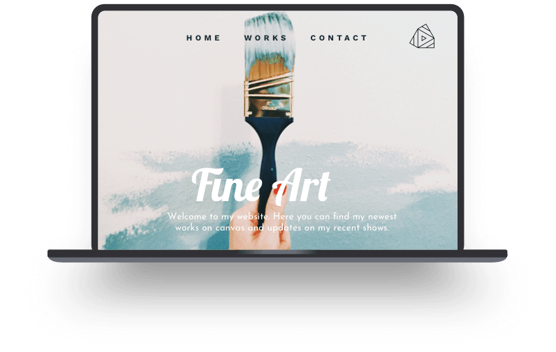 An example of a painter's website built with Jimdo.